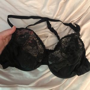 Lacy black bra